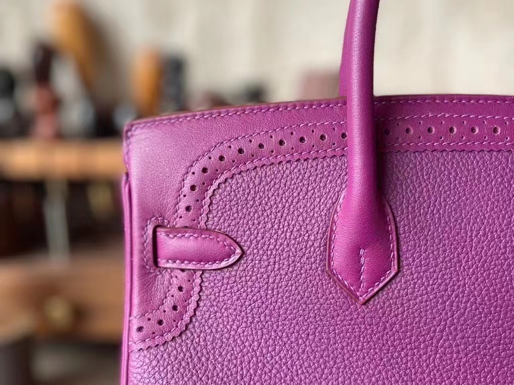 Hermès（爱马仕）Birkin 铂金包 蕾丝 海葵紫 Togo 顶级小牛皮 Swfit 金扣 25cm