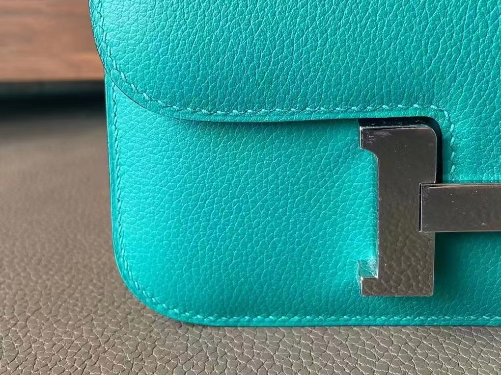 Hermès（爱马仕）Constance 康康 维罗纳绿 Evercolor皮 银扣 19cm