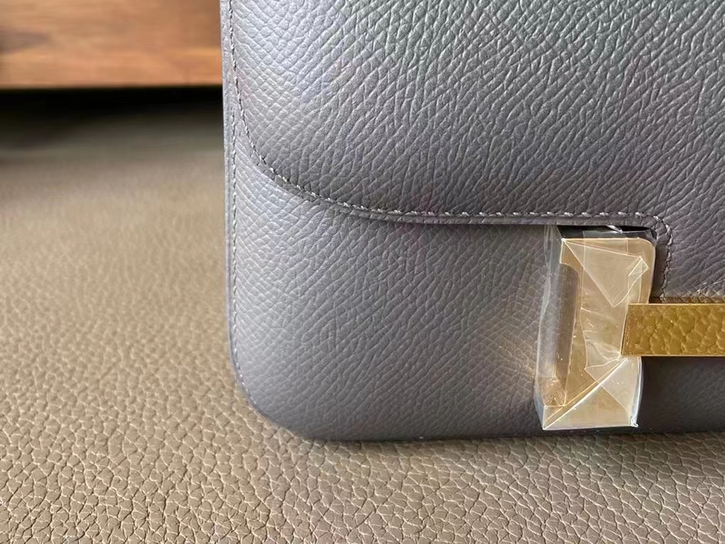 Hermès（爱马仕）Constance 康康 锡器灰 Epsom皮 金扣 19cm