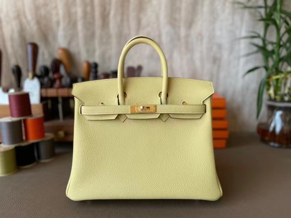 Hermès（爱马仕）Birkin 铂金包 小鸡黄 Togo 顶级小牛皮 金扣 25cm