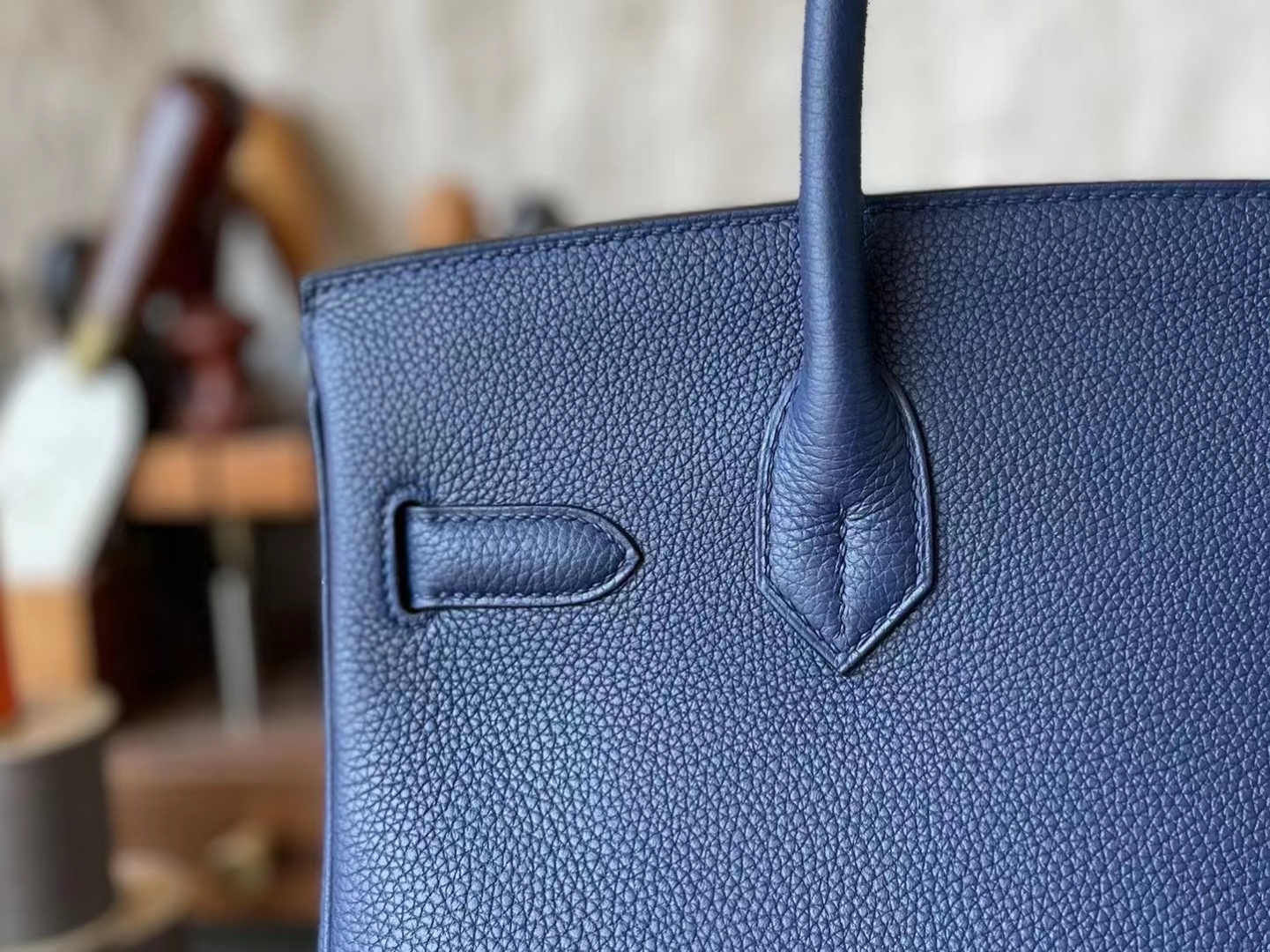 Hermès（爱马仕）Birkin 铂金包 宝石蓝 Togo 顶级小牛皮 金扣 30cm