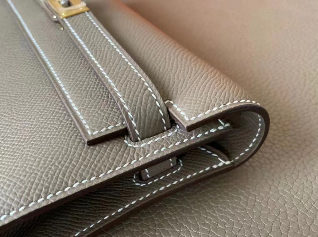 Hermès（爱马仕）Kelly TO GO 大象灰 Epsom 掌纹皮 金扣 20cm