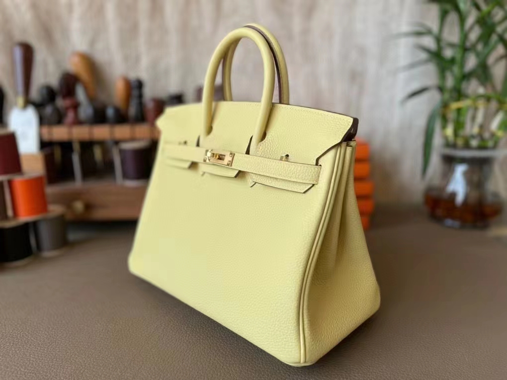 Hermès（爱马仕）Birkin 铂金包 小鸡黄 Togo 顶级小牛皮 金扣 25cm