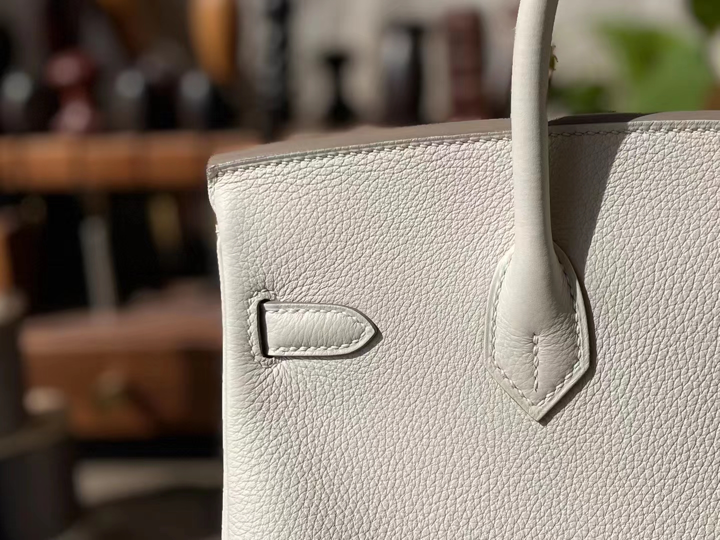 Hermès（爱马仕）Birkin 铂金包 冰川白 TOGO 顶级小牛皮 金扣 25cm