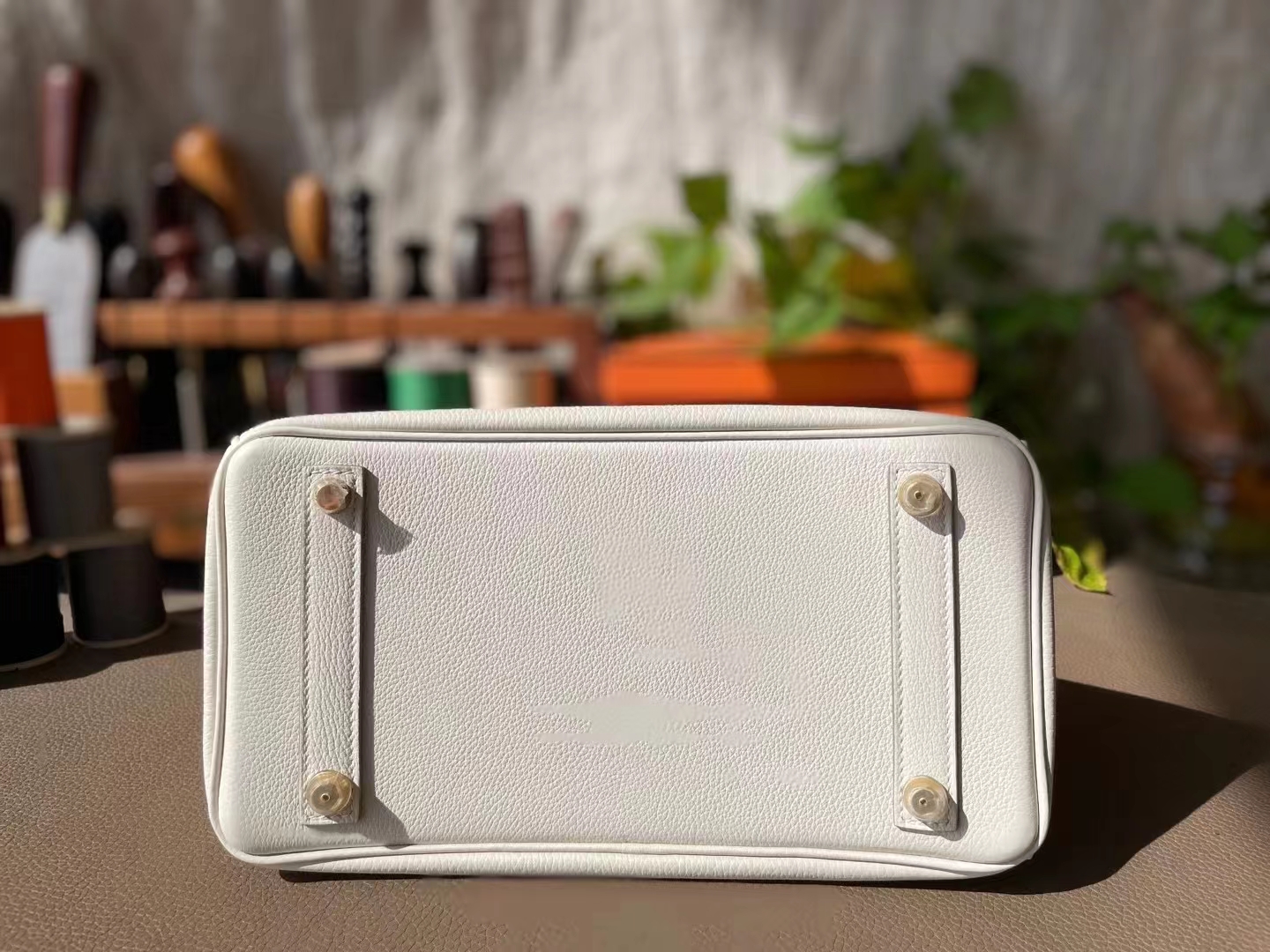 Hermès（爱马仕）Birkin 铂金包 冰川白 TOGO 顶级小牛皮 金扣 25cm