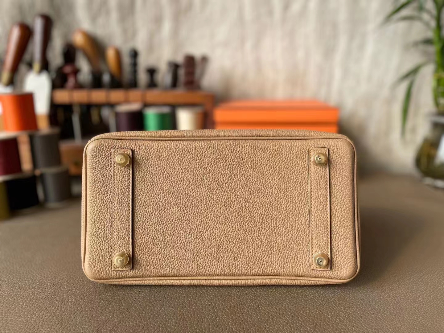 Hermès（爱马仕）Birkin 铂金包 玛莎拉奶茶色 togo 顶级小牛皮 金扣 25cm