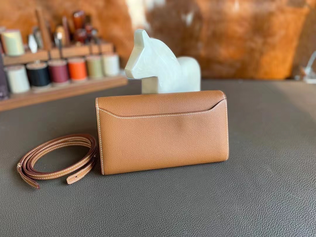 Hermès（爱马仕）constance to go C37 浅咖啡 Epsom 金扣 20cm