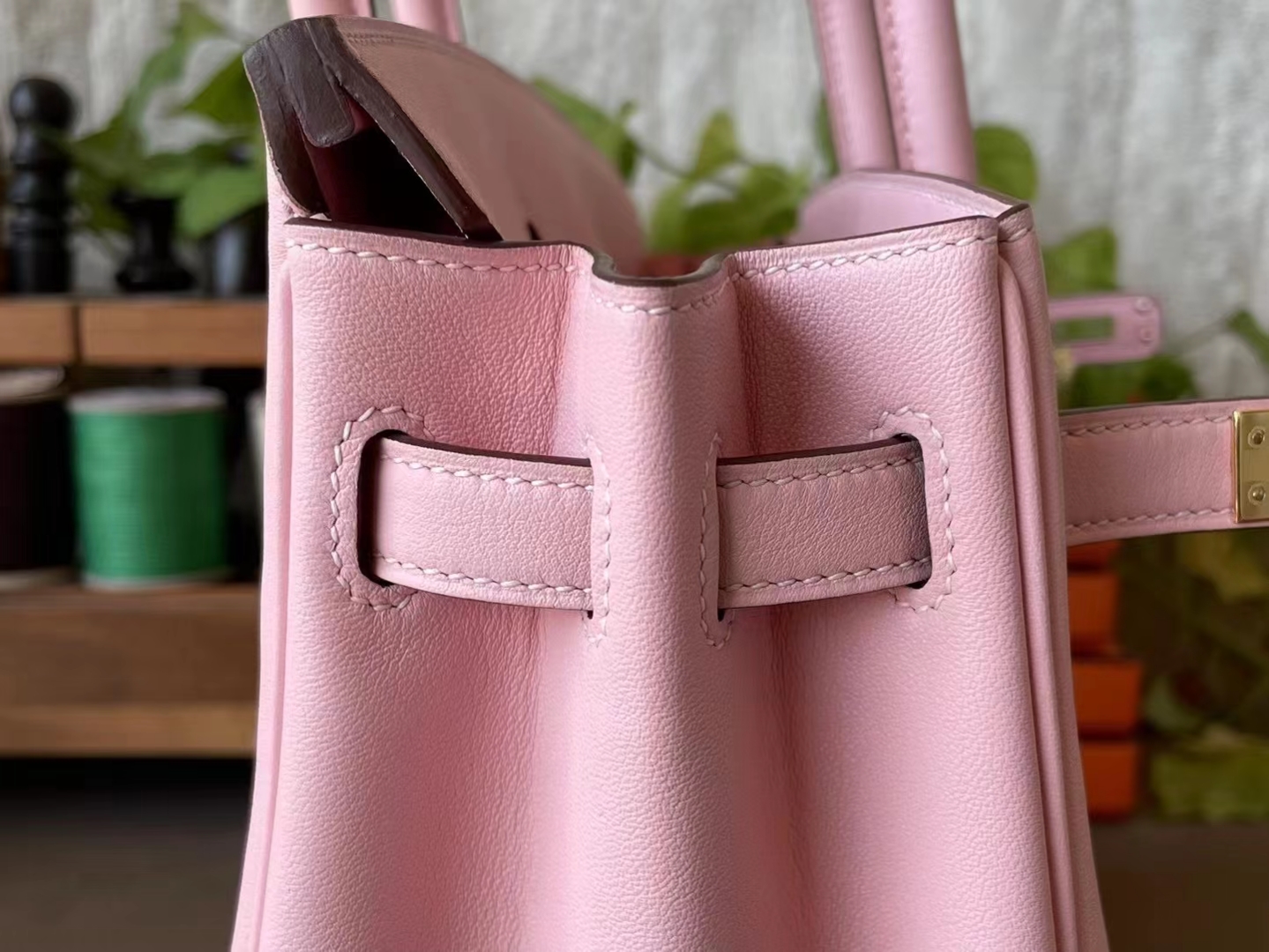 Hermès（爱马仕）Birkin 铂金包 3Q 樱花粉 Swfit 皮 金扣 25cm