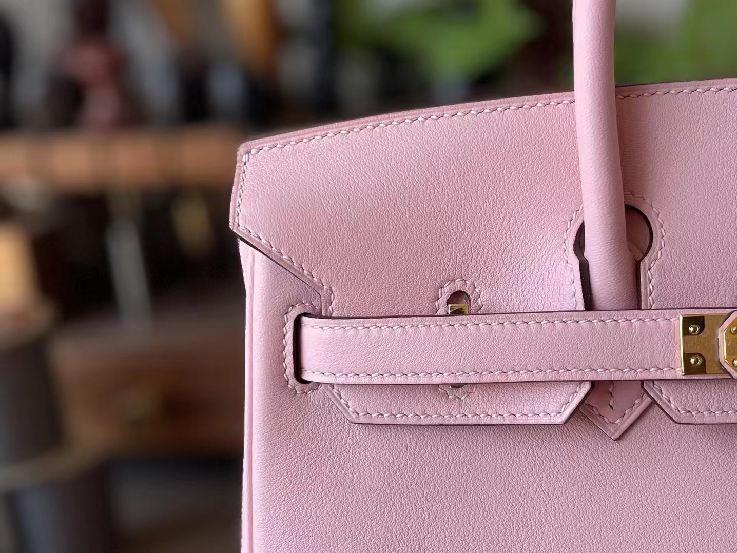 Hermès（爱马仕）Birkin 铂金包 3Q 樱花粉 Swfit 皮 金扣 25cm