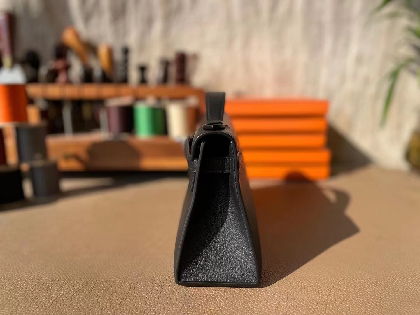 Hermès（爱马仕）mini kelly 迷你凯莉 黑色 Swfit皮 银扣 22cm 一代
