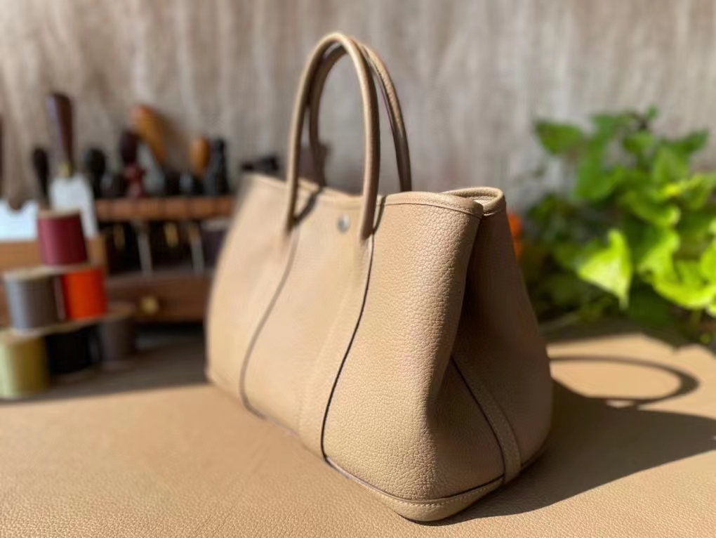 Hermès（爱马仕）Garden Party 花园包 大象灰 Negonda皮 银扣 30cm