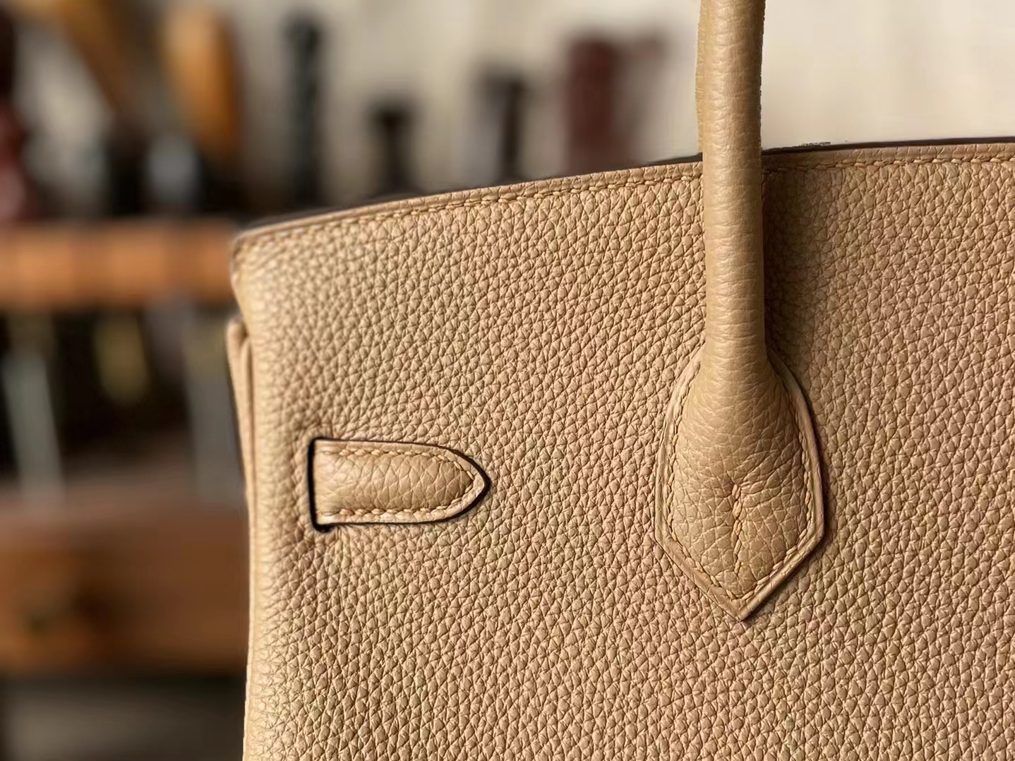 Hermès（爱马仕）Birkin 铂金包 玛莎拉奶茶色 togo 顶级小牛皮 金扣 25cm