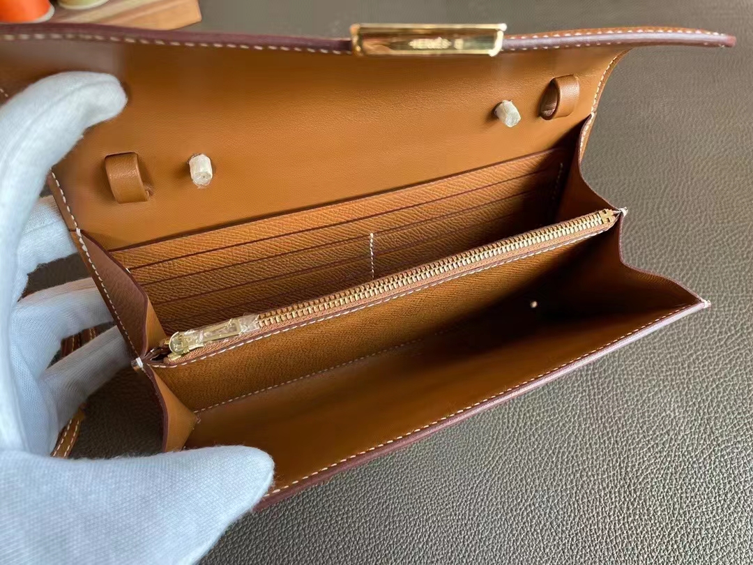 Hermès（爱马仕）constance to go C37 浅咖啡 Epsom 金扣 20cm