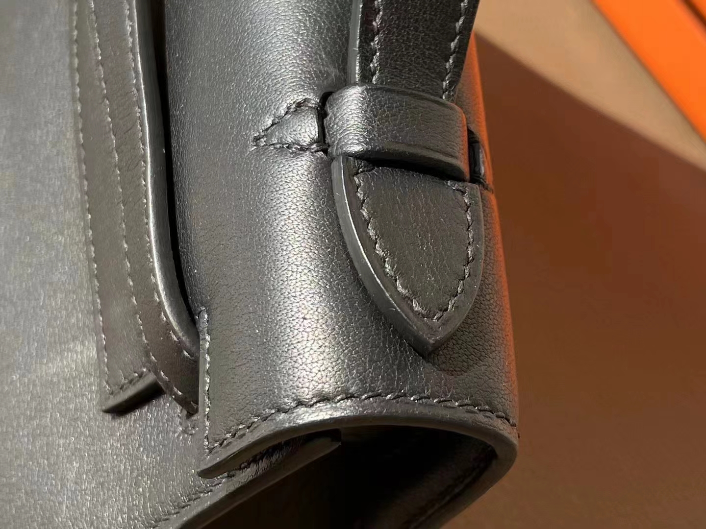 Hermès（爱马仕）mini kelly 迷你凯莉 黑色 Swfit皮 银扣 22cm 一代