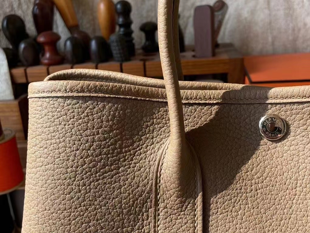 Hermès（爱马仕）Garden Party 花园包 大象灰 Negonda皮 银扣 30cm