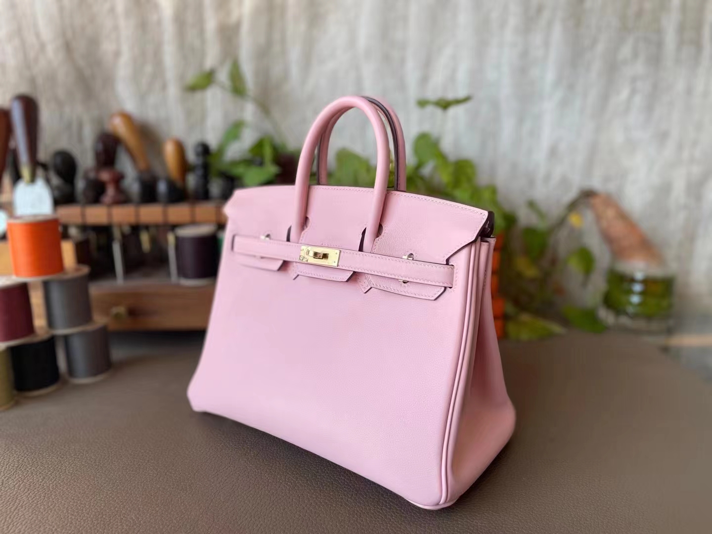 Hermès（爱马仕）Birkin 铂金包 3Q 樱花粉 Swfit 皮 金扣 25cm