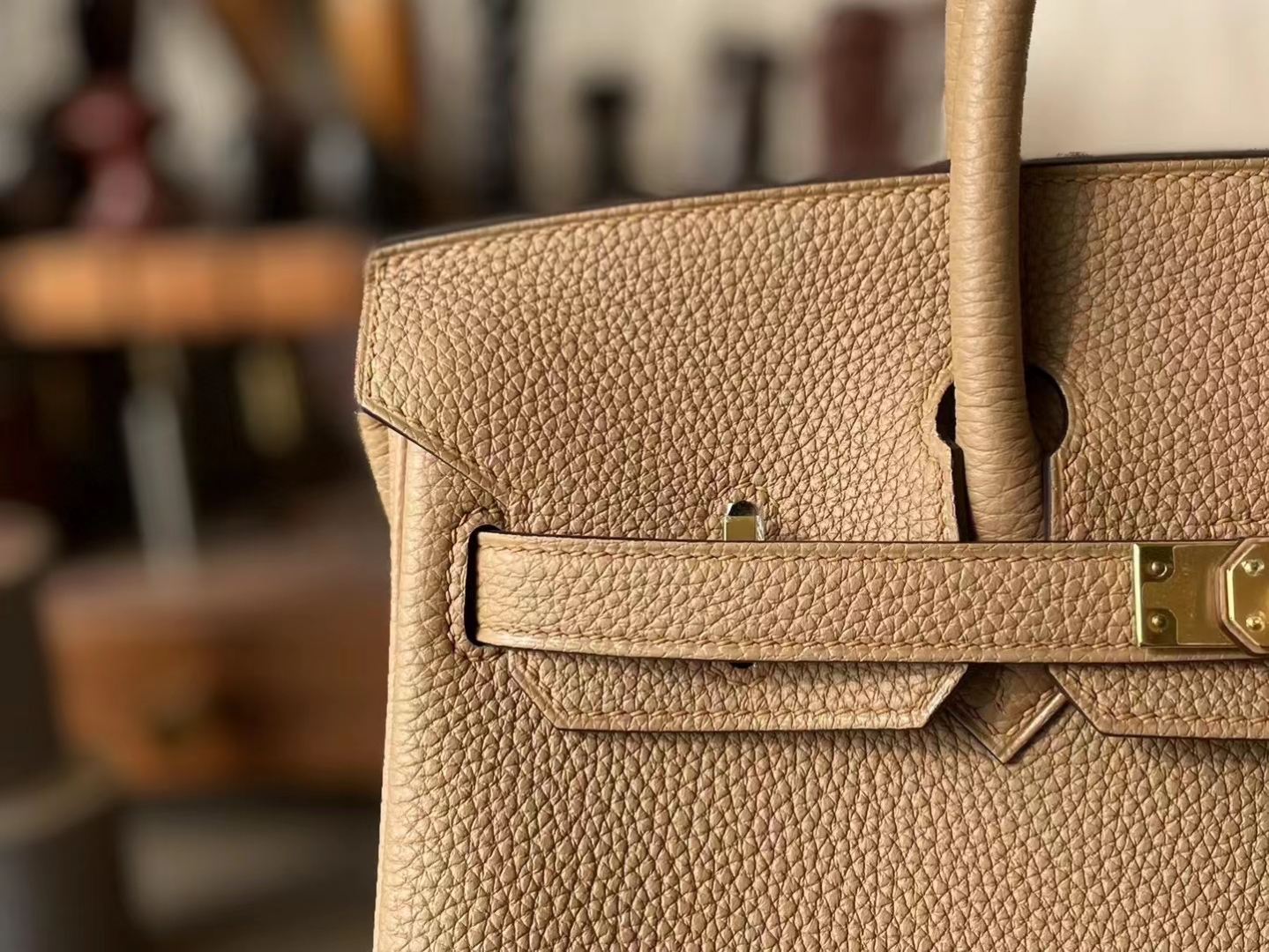 Hermès（爱马仕）Birkin 铂金包 玛莎拉奶茶色 togo 顶级小牛皮 金扣 25cm