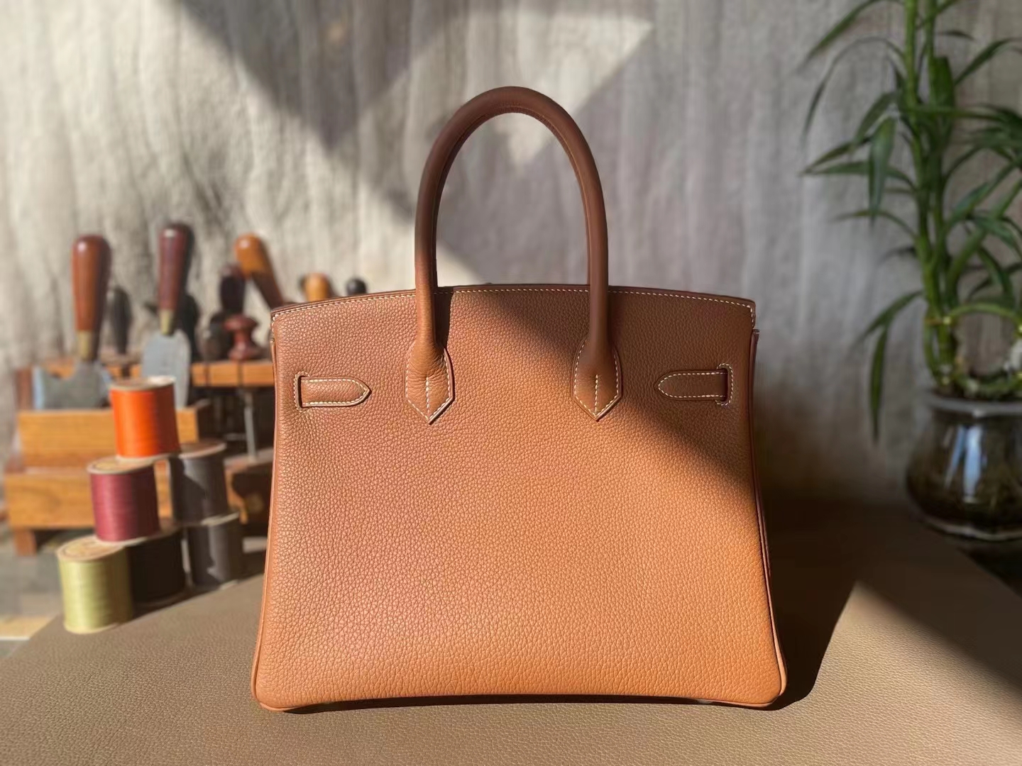 Hermès（爱马仕）Birkin 铂金包 金棕色 togo 顶级小牛皮 金扣 30cm