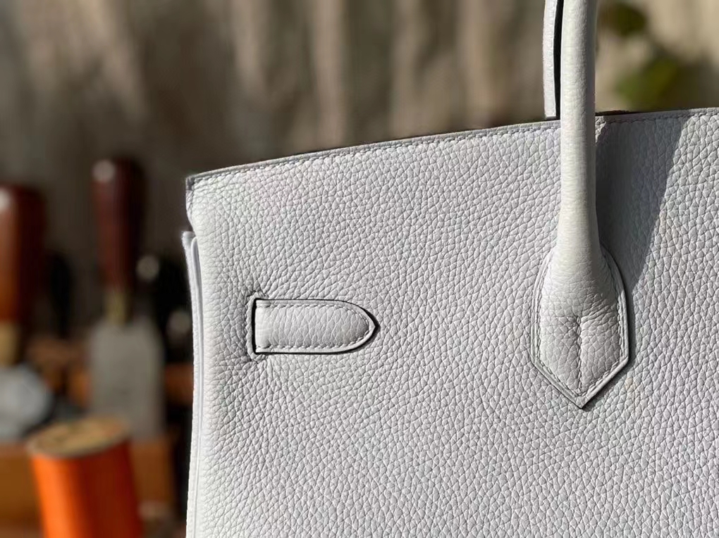 Hermès（爱马仕）Birkin 铂金包 雾霾蓝 togo 顶级小牛皮 银扣 40cm