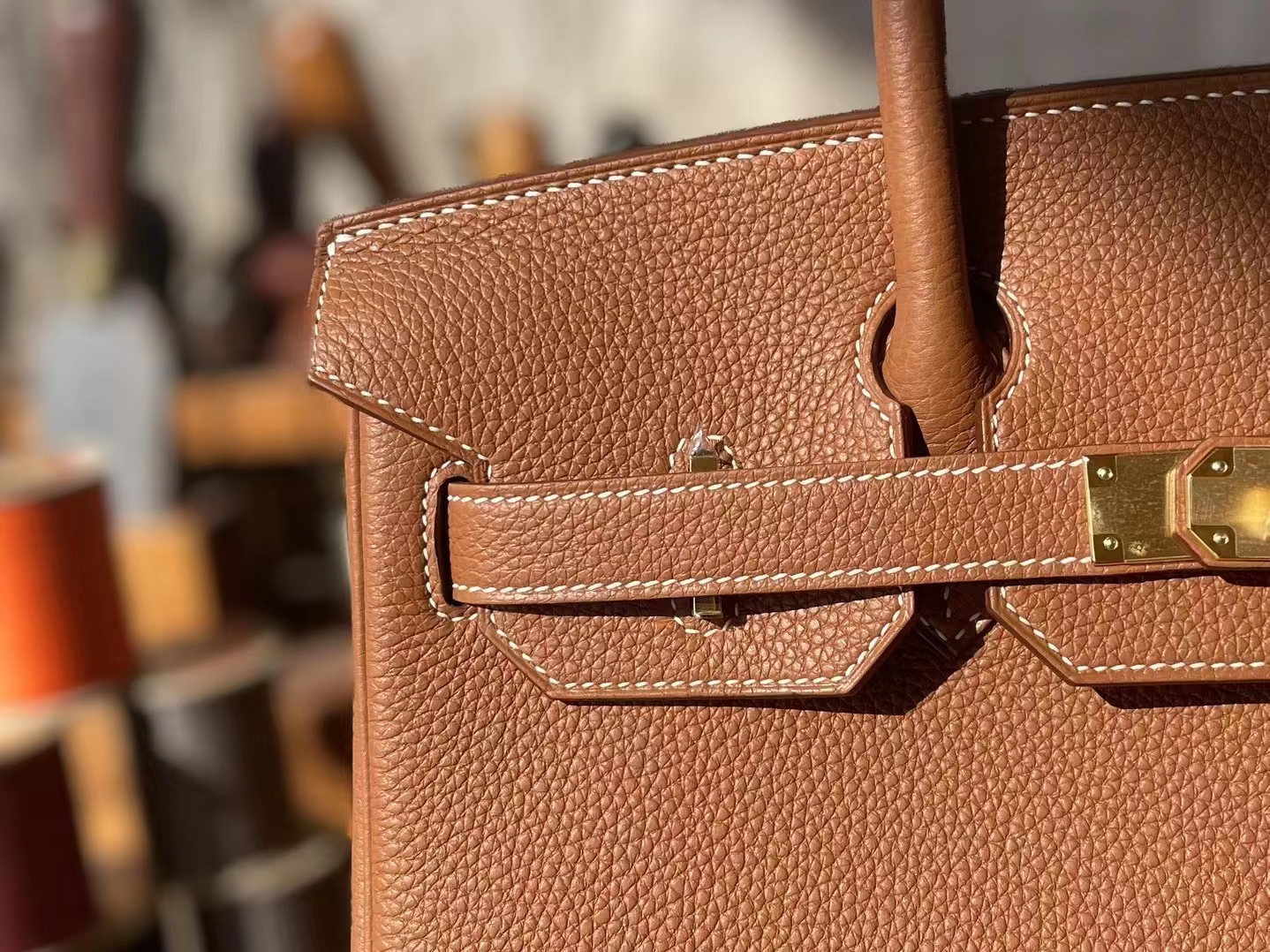 Hermès（爱马仕）Birkin 铂金包 金棕色 togo 顶级小牛皮 金扣 30cm