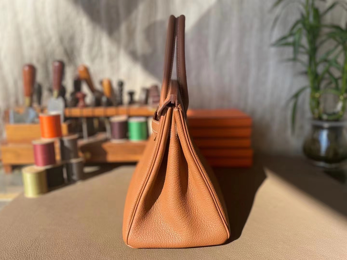 Hermès（爱马仕）Birkin 铂金包 金棕色 togo 顶级小牛皮 金扣 30cm