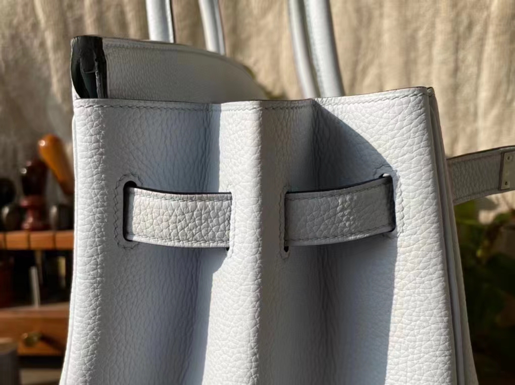 Hermès（爱马仕）Birkin 铂金包 雾霾蓝 togo 顶级小牛皮 银扣 40cm