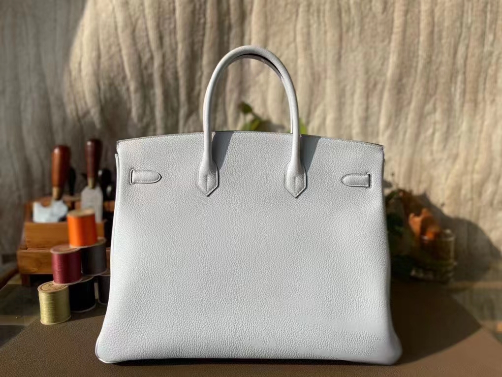 Hermès（爱马仕）Birkin 铂金包 雾霾蓝 togo 顶级小牛皮 银扣 40cm