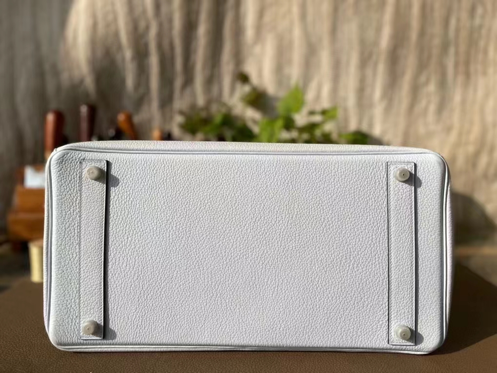Hermès（爱马仕）Birkin 铂金包 雾霾蓝 togo 顶级小牛皮 银扣 40cm
