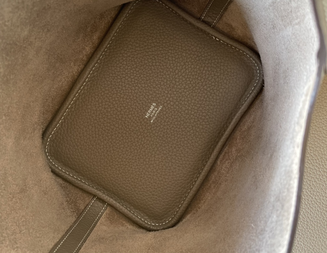 Hermès（爱马仕）Picotin 菜篮子 大象灰 TC大牛皮 银扣 18cm