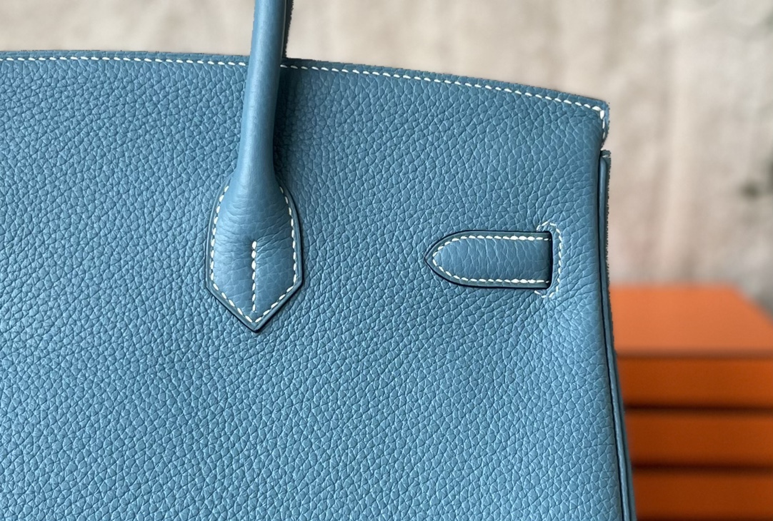 Hermès（爱马仕）Birkin 铂金包 牛仔蓝 TC大牛皮 金扣 35cm