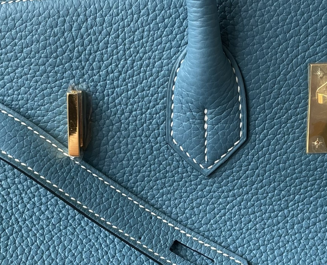 Hermès（爱马仕）Birkin 铂金包 牛仔蓝 TC大牛皮 金扣 35cm