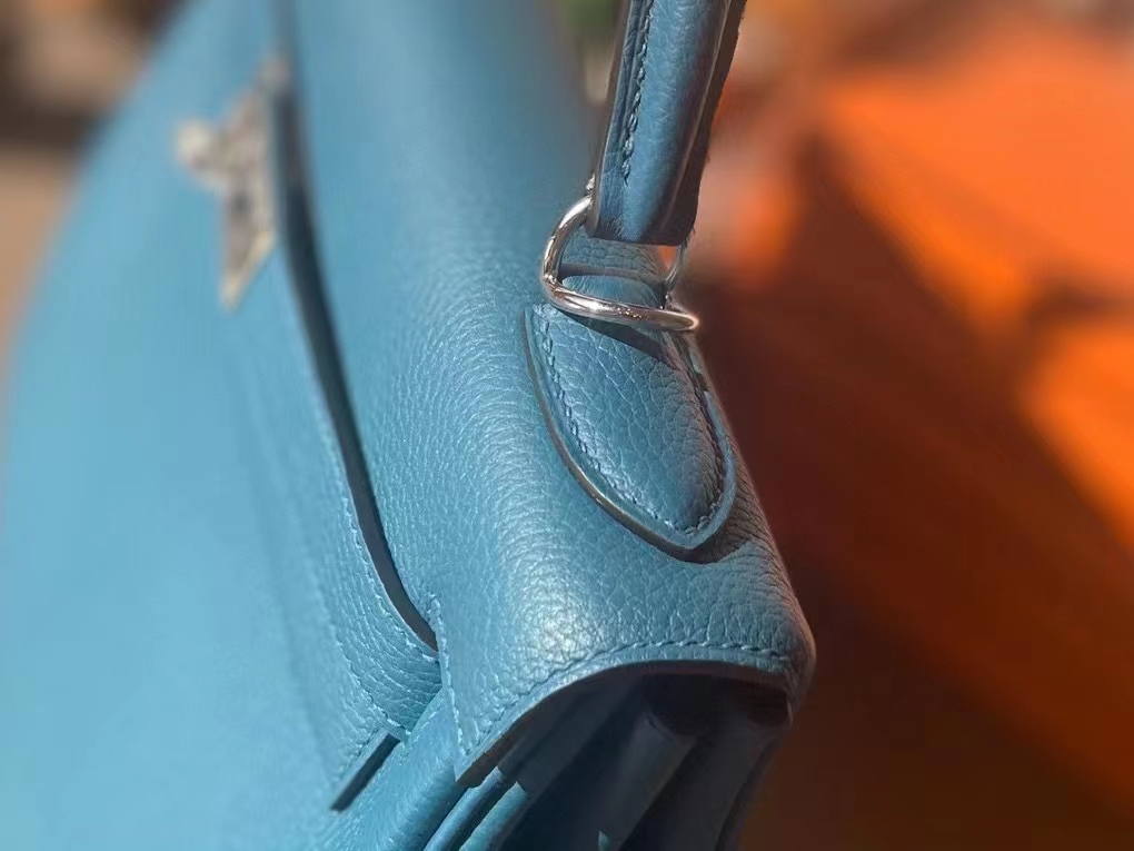 Hermès（爱马仕）Kelly 凯莉包 博斯普鲁士绿 Togo 顶级小牛皮 银扣 28cm