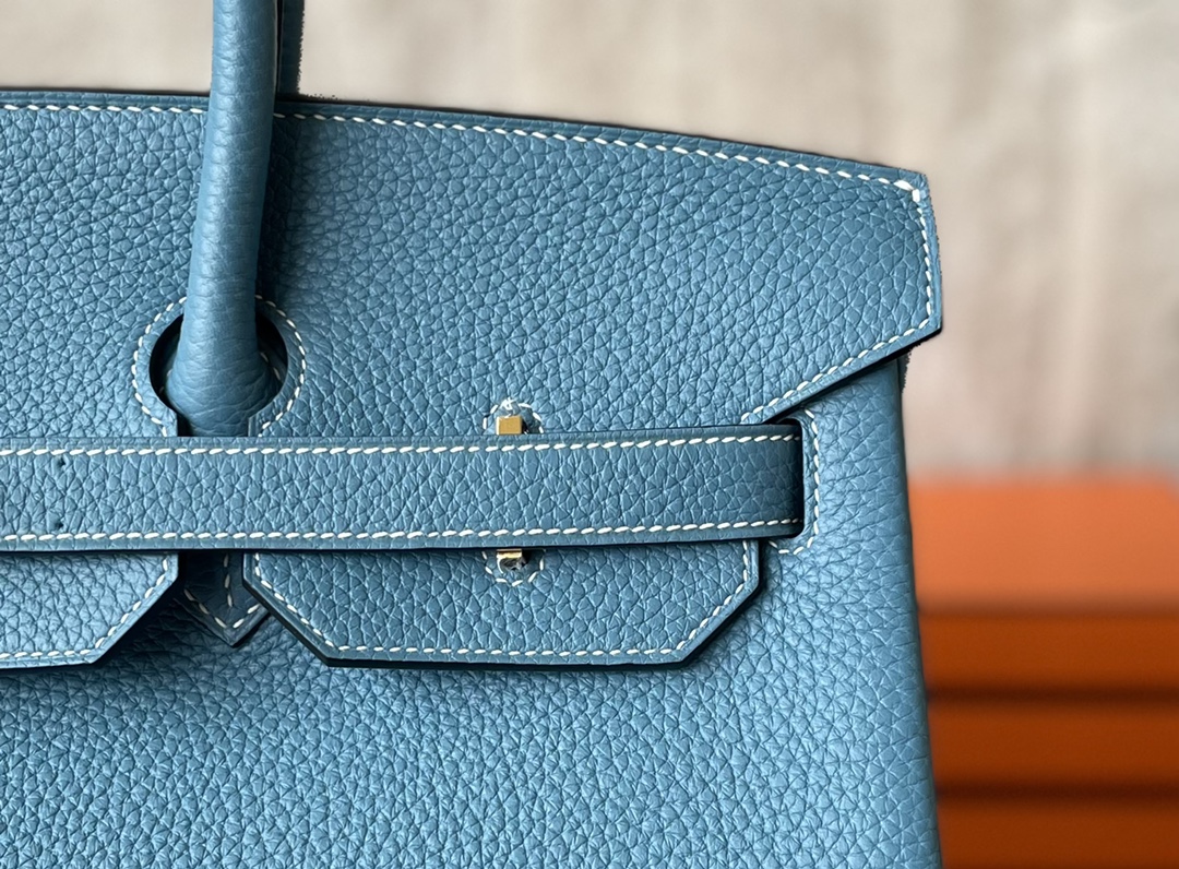 Hermès（爱马仕）Birkin 铂金包 牛仔蓝 TC大牛皮 金扣 35cm