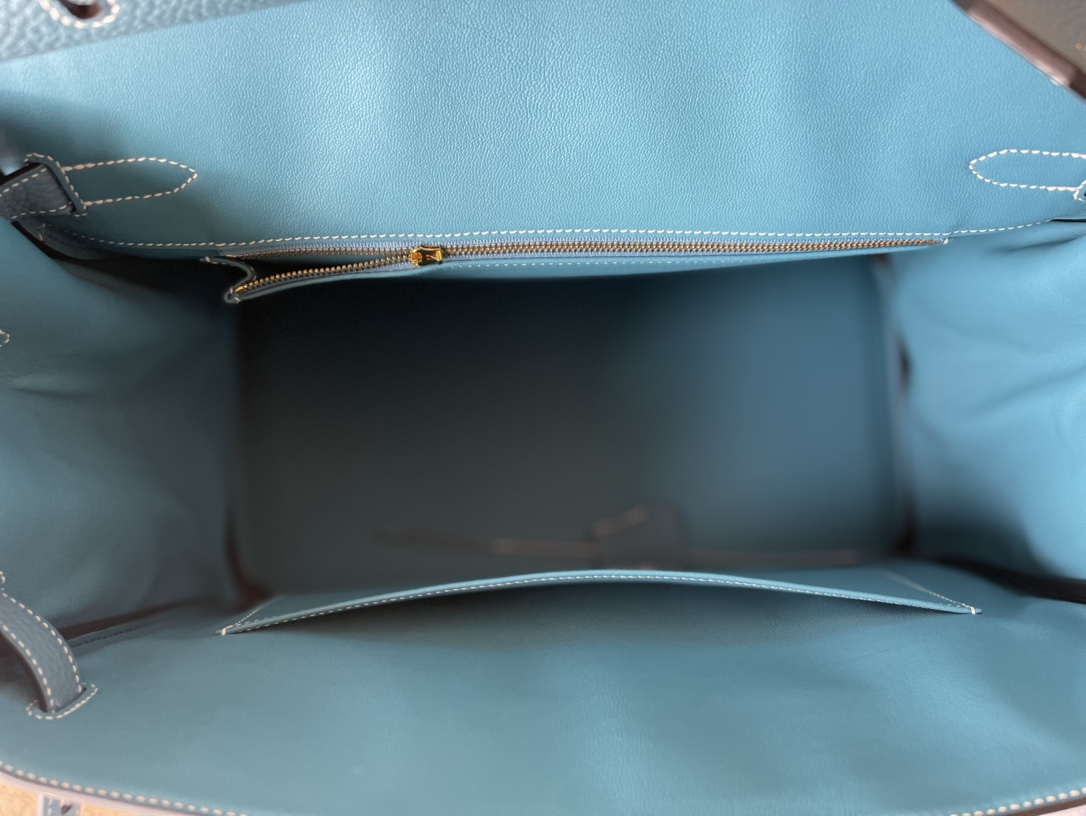 Hermès（爱马仕）Birkin 铂金包 牛仔蓝 TC大牛皮 金扣 35cm