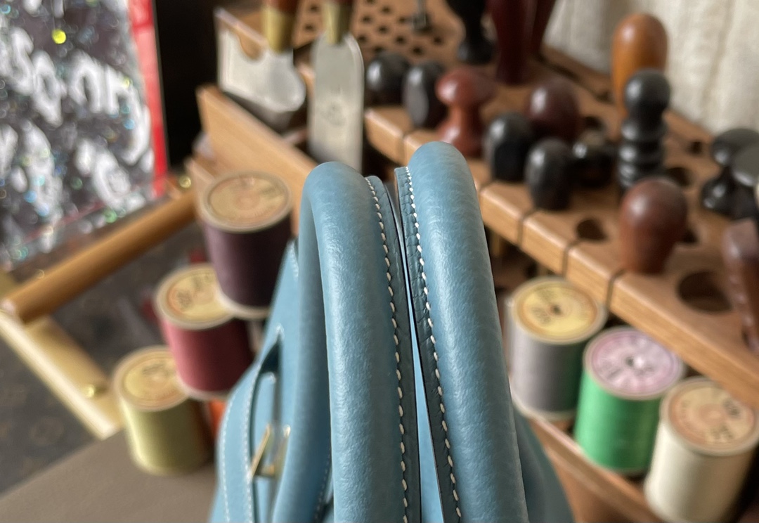 Hermès（爱马仕）Birkin 铂金包 牛仔蓝 TC大牛皮 金扣 35cm