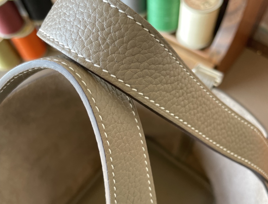 Hermès（爱马仕）Picotin 菜篮子 大象灰 TC大牛皮 银扣 18cm