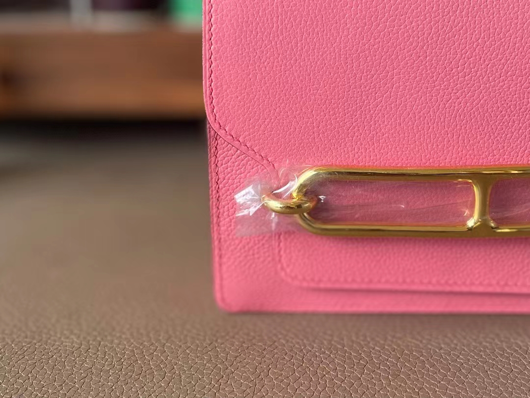 Hermès（爱马仕）Roulis 猪鼻子 新唇膏粉 evercolor皮 金扣 19cm
