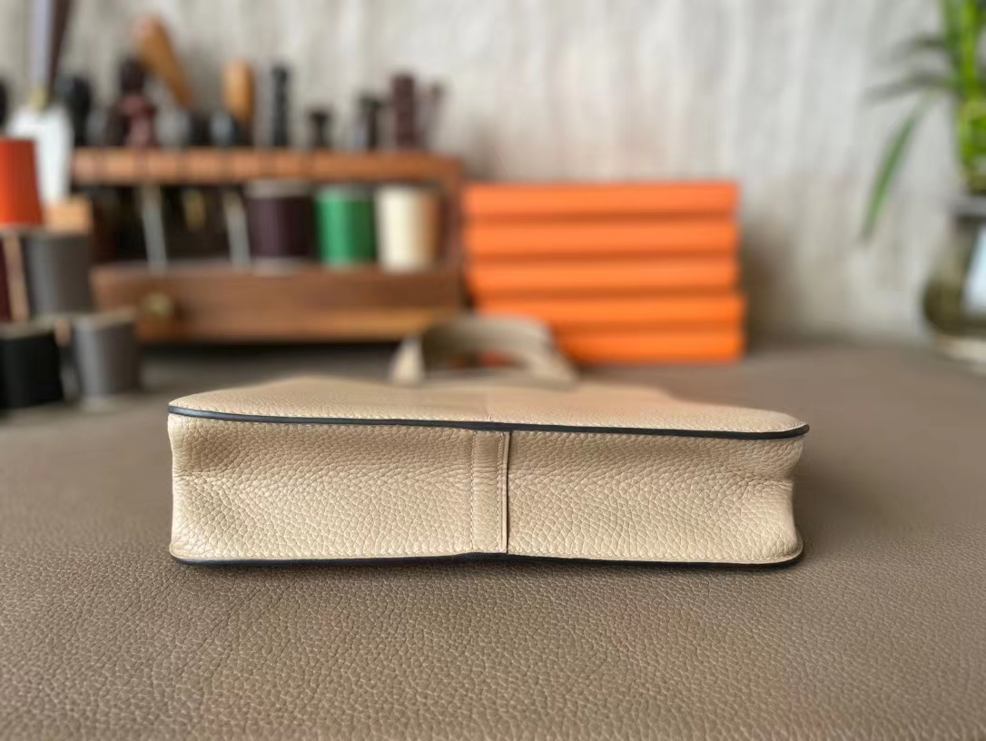 Hermès（爱马仕）halzan 风衣灰 内拼 大象灰 TC 拼 Swfit皮 银扣 25cm