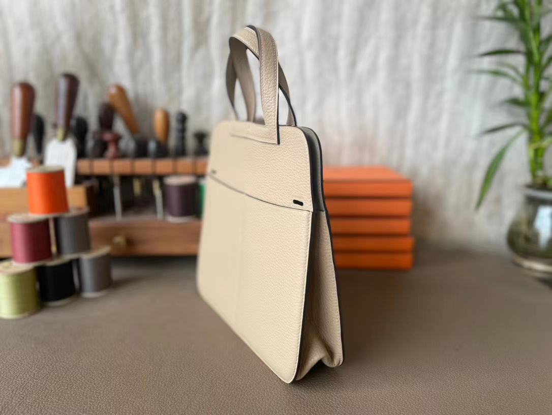 Hermès（爱马仕）halzan 风衣灰 内拼 大象灰 TC 拼 Swfit皮 银扣 25cm