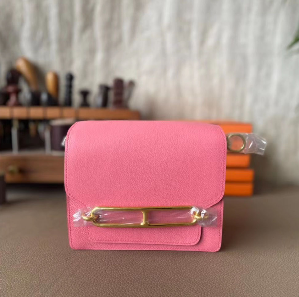 Hermès（爱马仕）Roulis 猪鼻子 新唇膏粉 evercolor皮 金扣 19cm