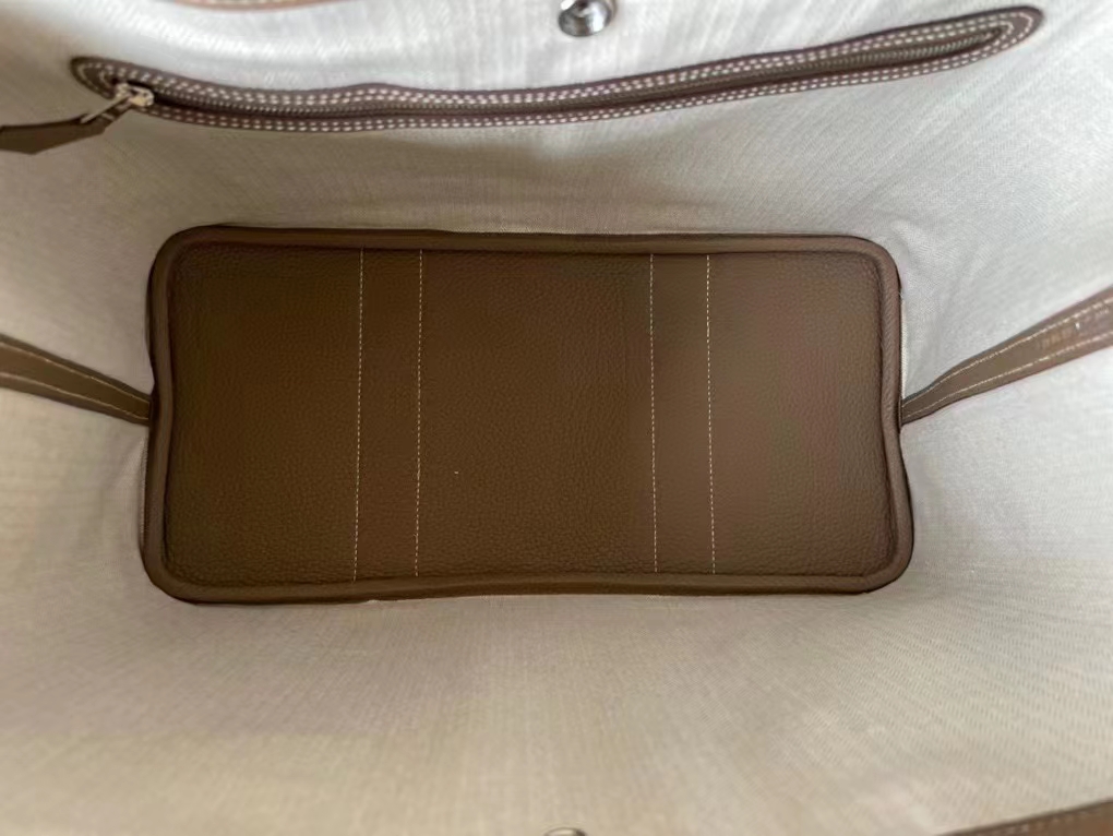 Hermès（爱马仕）Garden 花园包 Negonda皮 大象灰 银扣 36cm