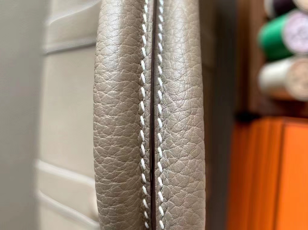 Hermès（爱马仕）Garden 花园包 Negonda皮 大象灰 银扣 36cm