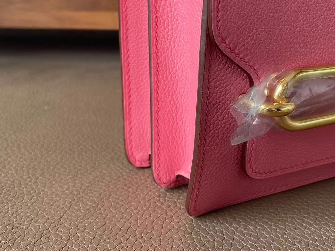 Hermès（爱马仕）Roulis 猪鼻子 新唇膏粉 evercolor皮 金扣 19cm