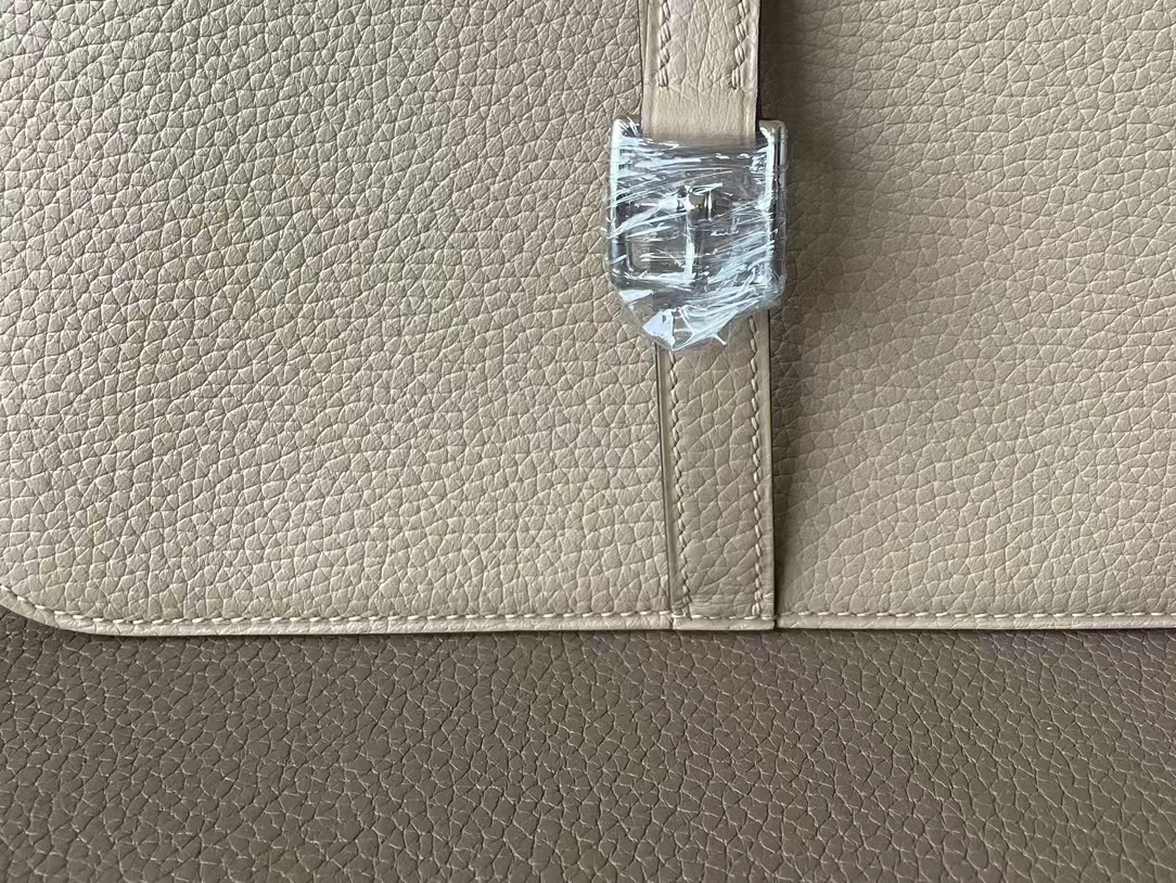 Hermès（爱马仕）halzan 风衣灰 内拼 大象灰 TC 拼 Swfit皮 银扣 25cm