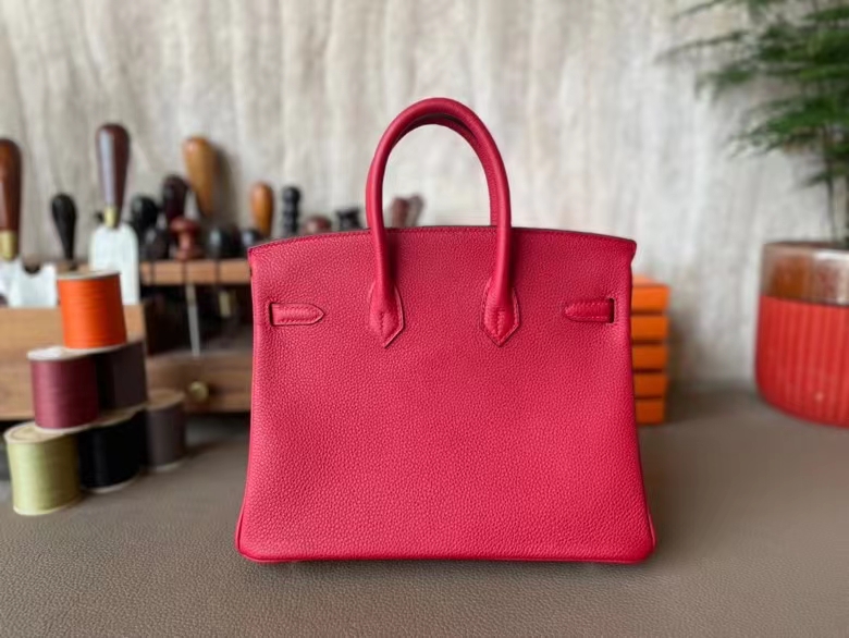 Hermès（爱马仕）Birkin 铂金包 TOGO 顶级小牛皮 国旗红 金扣 25cm