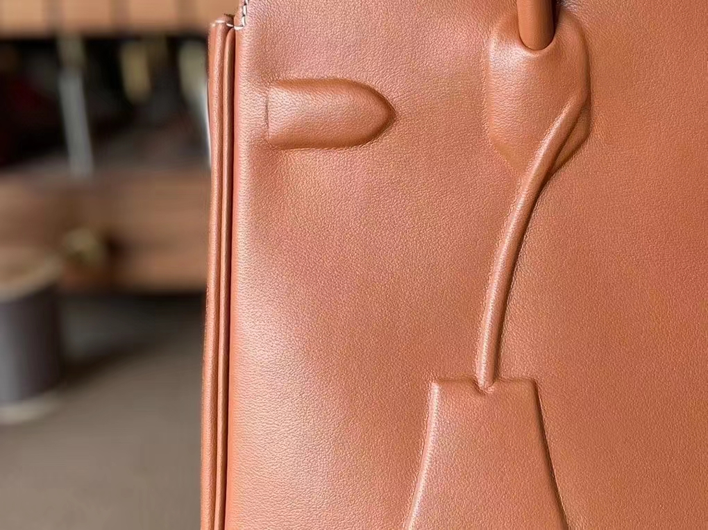 Hermès（爱马仕）Birkin shadow 幻影包 金棕色 Swfit皮 25cm