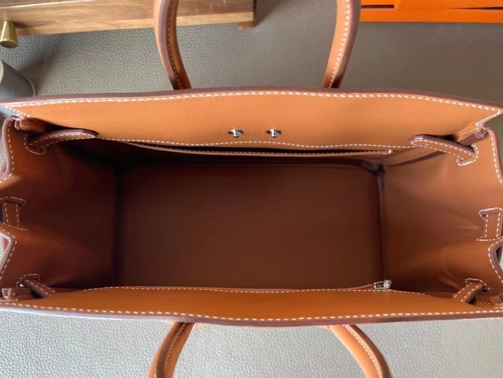Hermès（爱马仕）Birkin shadow 幻影包 金棕色 Swfit皮 25cm
