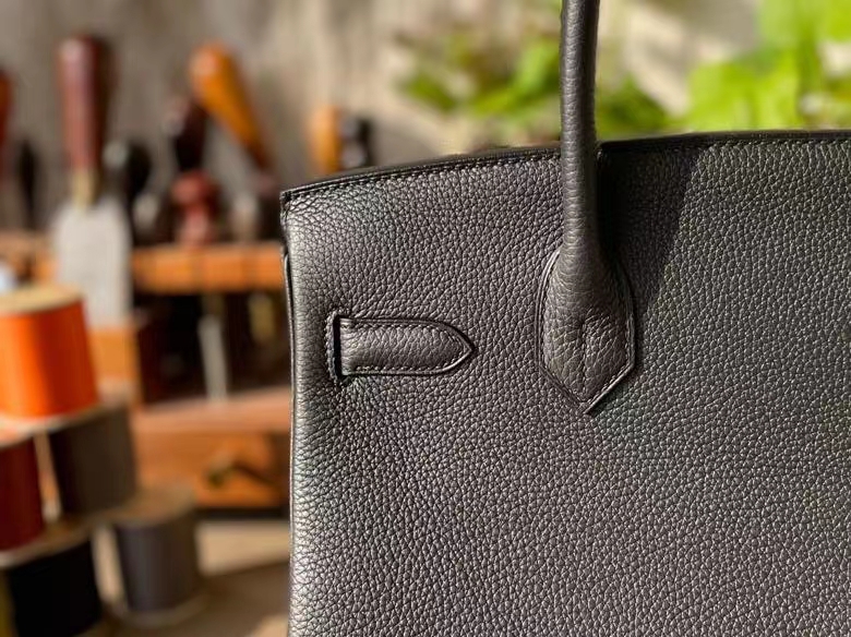 Hermès（爱马仕）Birkin 铂金包 黑色 togo 顶级小牛皮 银扣 30cm
