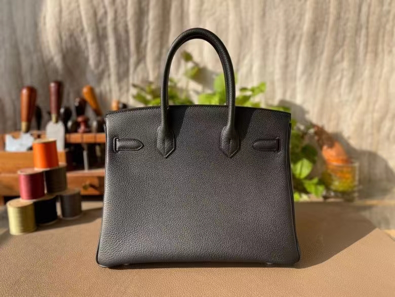 Hermès（爱马仕）Birkin 铂金包 黑色 togo 顶级小牛皮 银扣 30cm