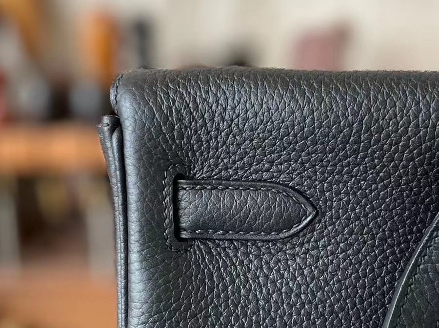 Hermès（爱马仕）Kelly Ado 双肩包 TC牛皮 黑色 金扣 21cm